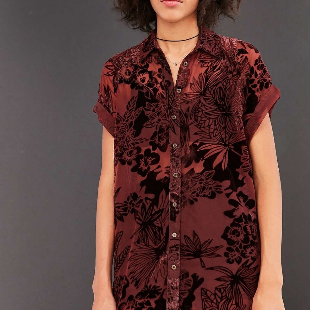 Velvet Detail Urban Outfitters Top